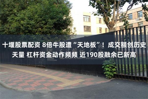 十堰股票配资 8倍牛股遭“天地板”！成交额创历史天量 杠杆资金动作频频 近190股融余已新高