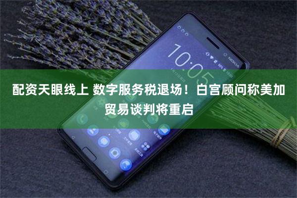 配资天眼线上 数字服务税退场！白宫顾问称美加贸易谈判将重启