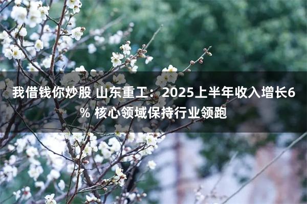 我借钱你炒股 山东重工：2025上半年收入增长6% 核心领域保持行业领跑